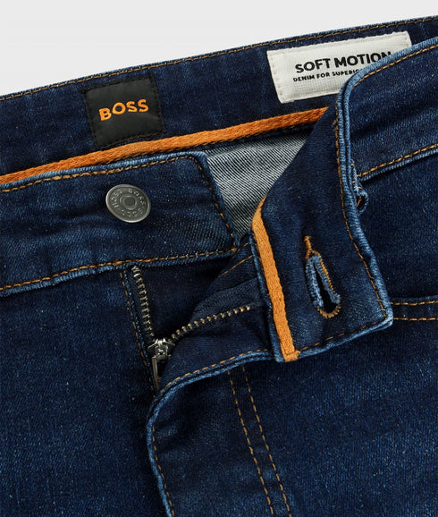 Delaware Slim-fit Jeans in Slubby Super-stretch Denim - Navy