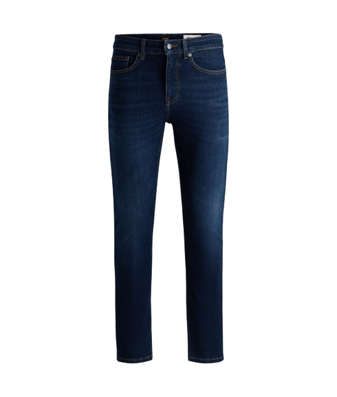 Delaware Slim-fit Jeans in Slubby Super-stretch Denim - Navy
