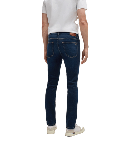 Delaware Slim-fit Jeans in Slubby Super-stretch Denim - Navy