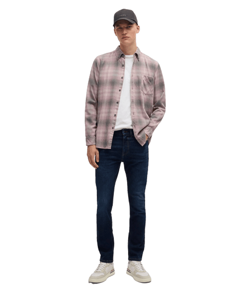 Delaware Slim-fit Jeans in Slubby Super-stretch Denim - Navy