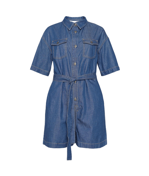 Evelyn Denim Playsuit - Blue