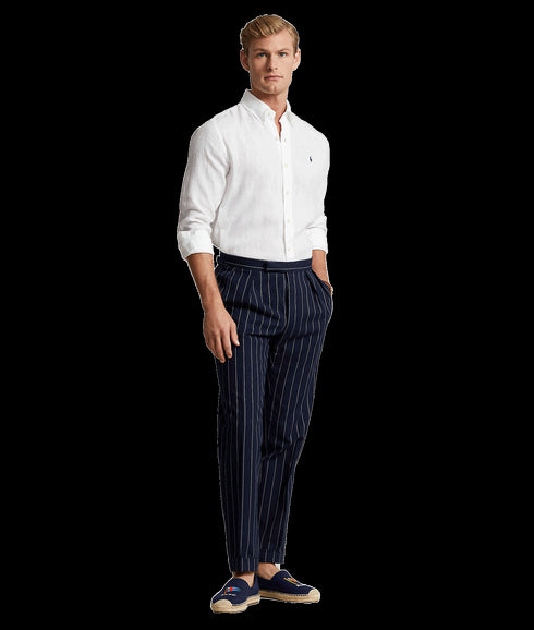 Slim Fit Linen Shirt - White