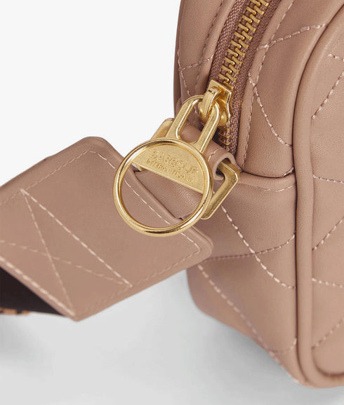 Sloane Quilted Crossbody Bag - Beige