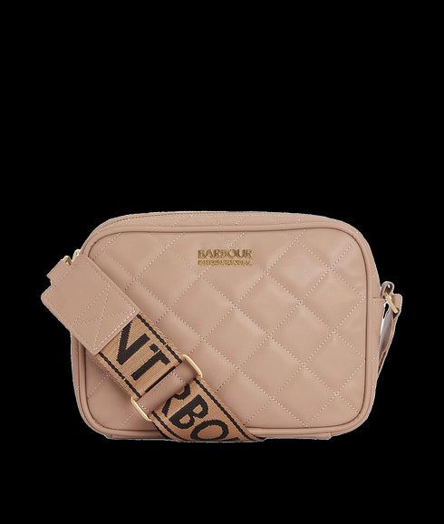 Sloane Quilted Crossbody Bag - Beige