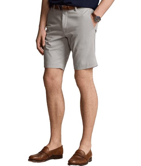 9.5-inch Stretch Slim Fit Chino Short - Grey
