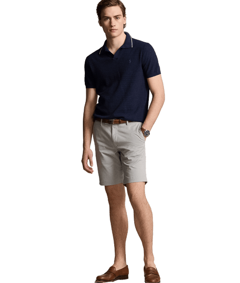 9.5-inch Stretch Slim Fit Chino Short - Grey