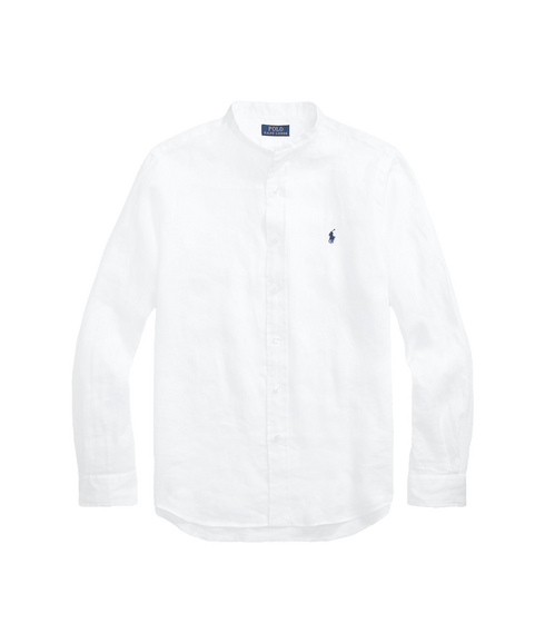 Slim Fit Linen Shirt - White