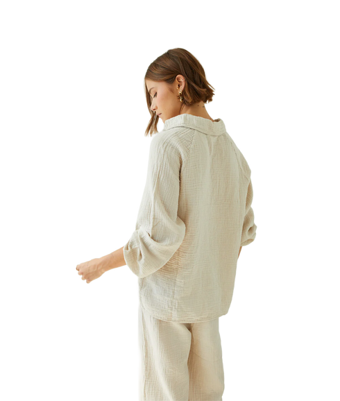 Selina Cotton Top - Seashell