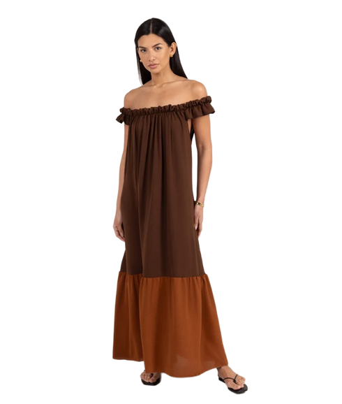 Alessia Dress - Cocoa/Caramel