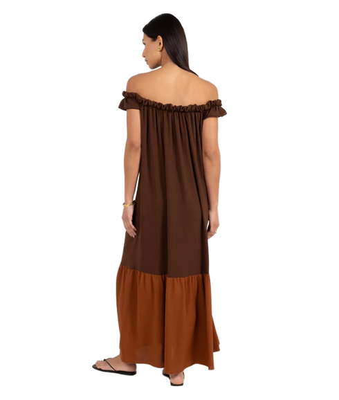 Alessia Dress - Cocoa/Caramel