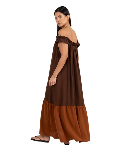 Alessia Dress - Cocoa/Caramel