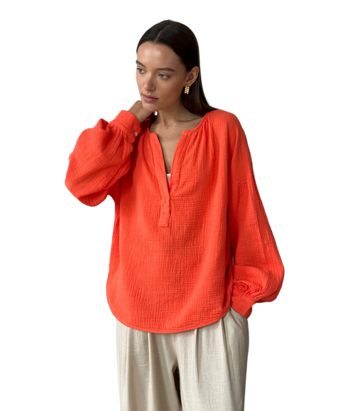 Peach Blouse - Tangerine