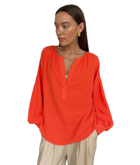 Peach Blouse - Tangerine