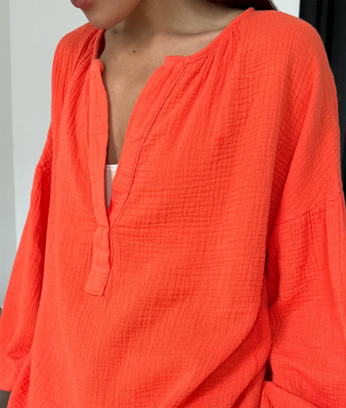 Peach Blouse - Tangerine
