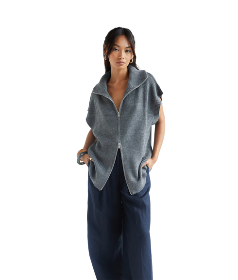 Millie S/Less Cardigan - Dark Grey