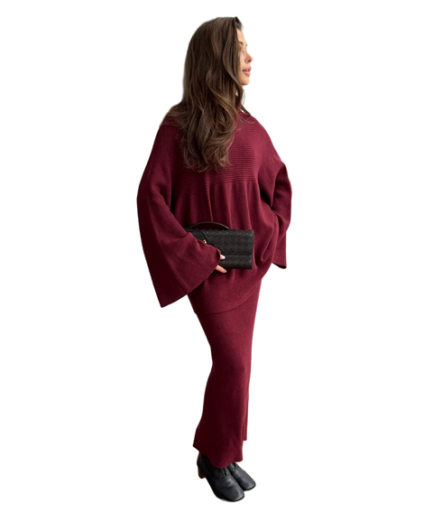 Alma Skirt - Dark Cherry
