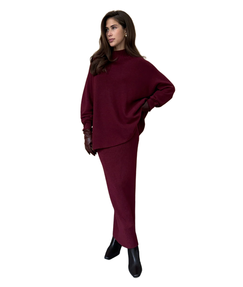 Alma Skirt - Dark Cherry