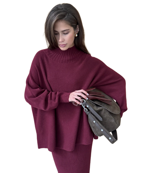 Alma Sweater - Dark Cherry