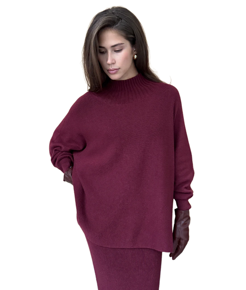 Alma Sweater - Dark Cherry