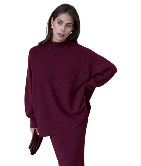 Alma Sweater - Dark Cherry
