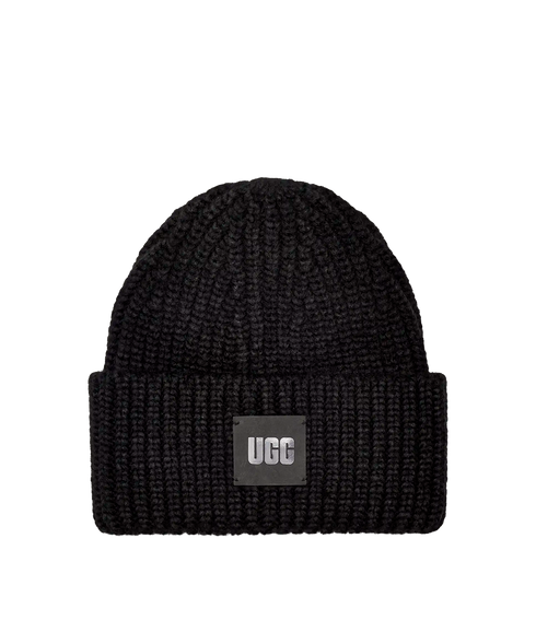 Chunky Rib Beanie - Black