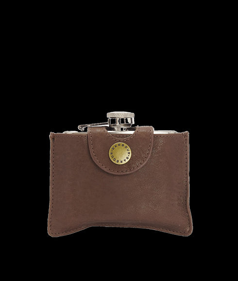5oz Hinged Hipflask - Brown