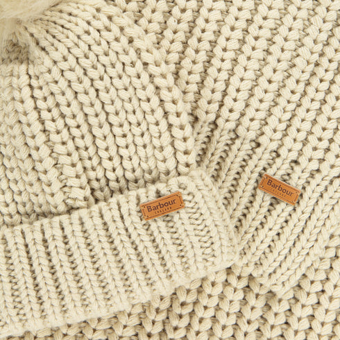 Saltburn Beanie and Scarf Set - Pearl