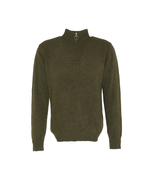 Essential Half Zip Knitted Jumper - Seaweed