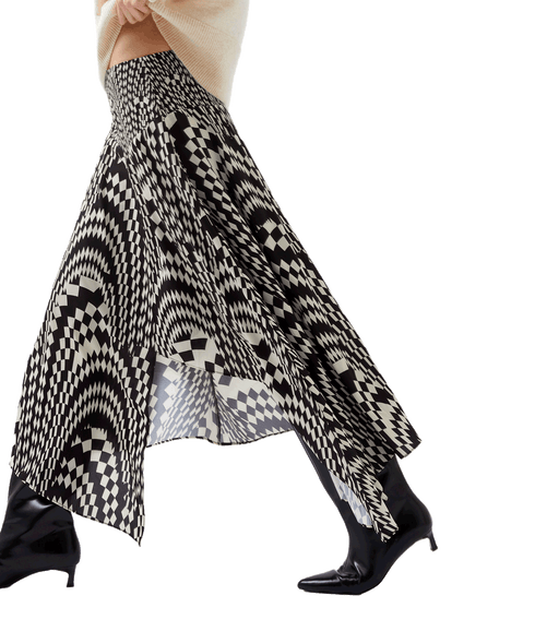Fern Arie Crepe Asymmetrical Skirt - Multi