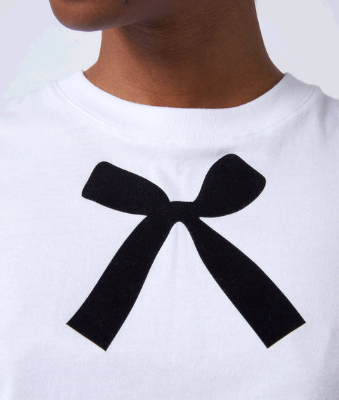 Bow Graphic T-Shirt - White