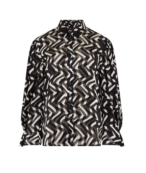 Diandra Satin Devore Top - Multi