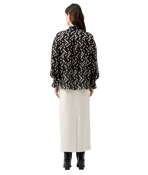 Diandra Satin Devore Top - Multi