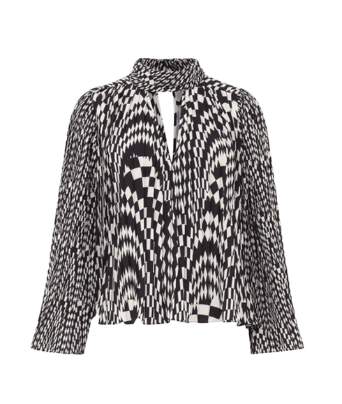 Fern Arie Pleated Ella Crepe Top - Multi