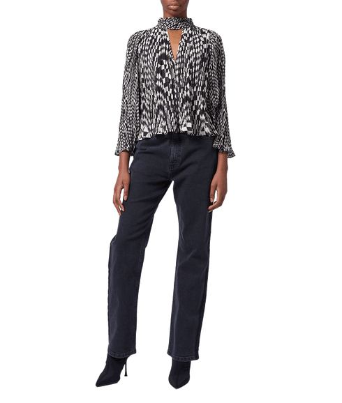 Fern Arie Pleated Ella Crepe Top - Multi