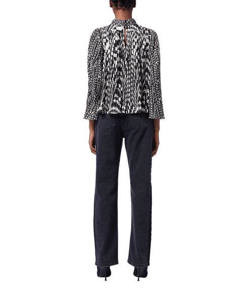 Fern Arie Pleated Ella Crepe Top - Multi