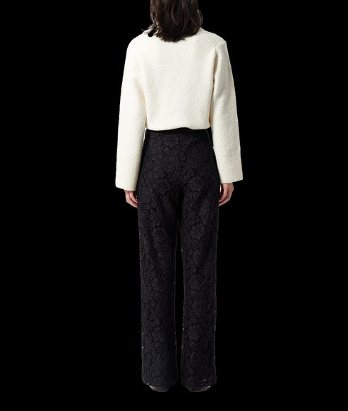 Asura Lace Flared Trousers - Black