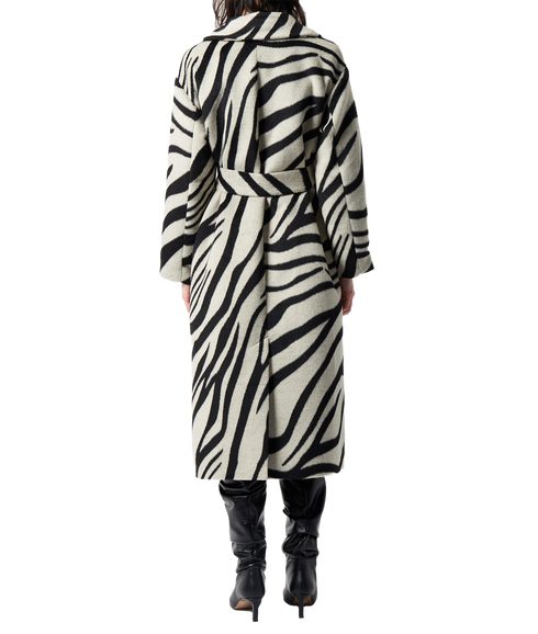 Grace Zebra Belted Coat - Multi