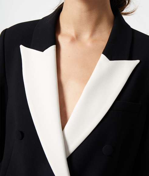Whisper Double Breasted Blazer - Black
