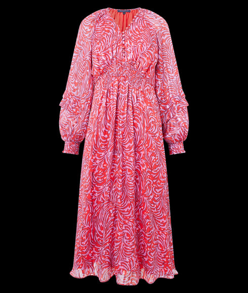 Amy Calista Midi Dress - Pink