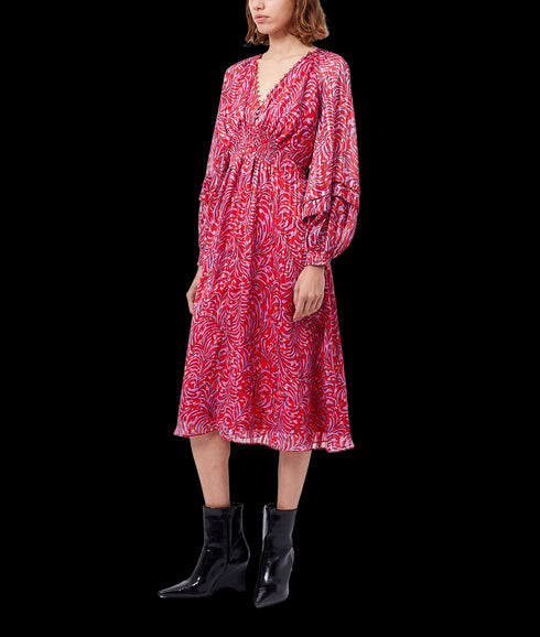 Amy Calista Midi Dress - Pink