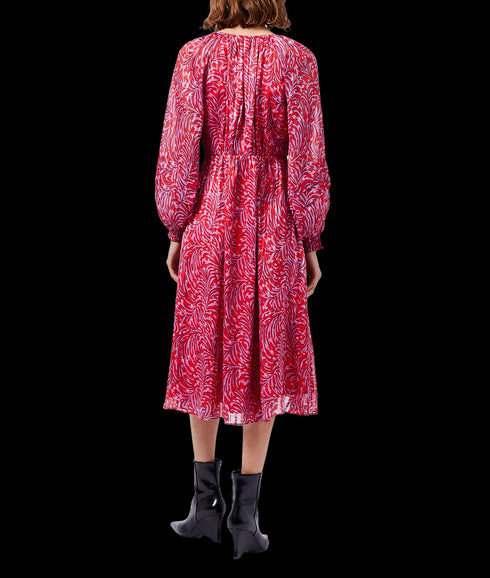 Amy Calista Midi Dress - Pink