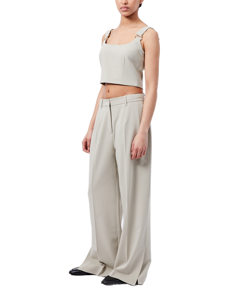 Angie Suiting Wide Leg Trsr - Green