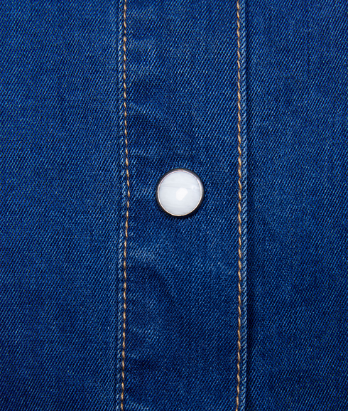 Zaves Chambray Slv Shirt - Blue