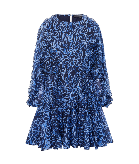 Anna Emina Chiffon Dress - Navy
