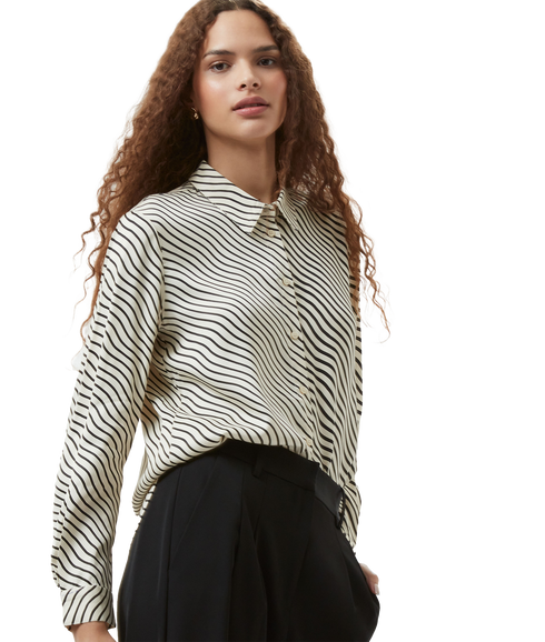 Candice Satin Stripe Shirt - Multi