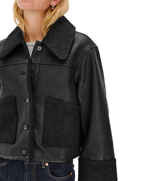 Dria Jacket - Black Shearling