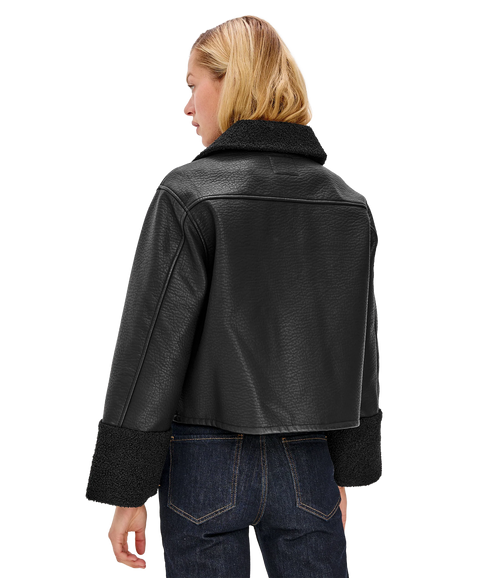 Dria Jacket - Black Shearling