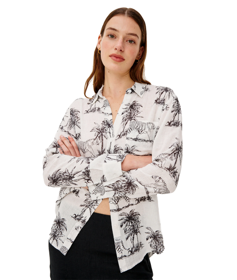 Charli Shirt - Ivory Bengal