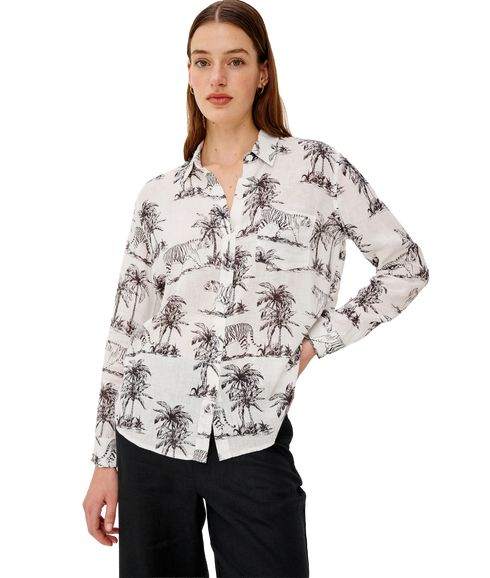 Charli Shirt - Ivory Bengal