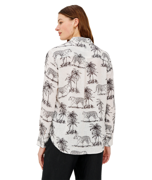 Charli Shirt - Ivory Bengal